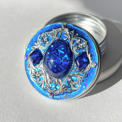 蝶のステンドグラス風ブローチ / レジン / アンティーク ブローチ 華昇