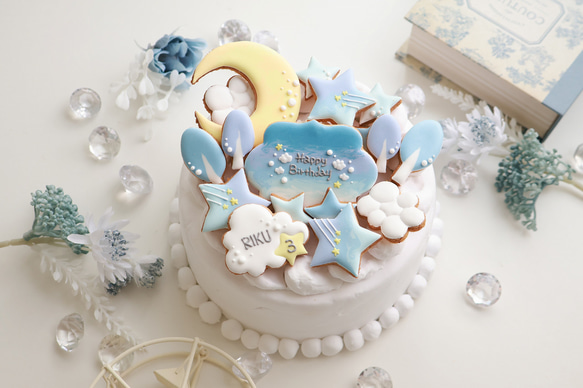 流れ星　【アイシングクッキー】　空　朝焼け　誕生日　おしゃれ　人気　オーダー　通販 6枚目の画像