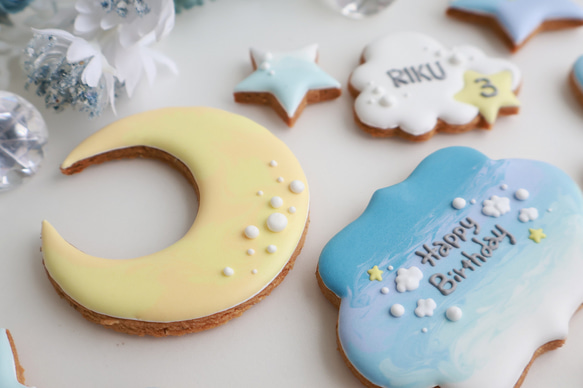 流れ星　【アイシングクッキー】　空　朝焼け　誕生日　おしゃれ　人気　オーダー　通販 8枚目の画像