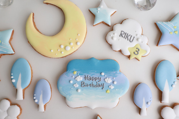 流れ星　【アイシングクッキー】　空　朝焼け　誕生日　おしゃれ　人気　オーダー　通販 9枚目の画像