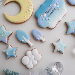 流れ星　【アイシングクッキー】　空　朝焼け　誕生日　おしゃれ　人気　オーダー　通販 3枚目の画像