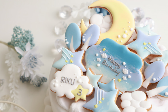 流れ星　【アイシングクッキー】　空　朝焼け　誕生日　おしゃれ　人気　オーダー　通販 7枚目の画像