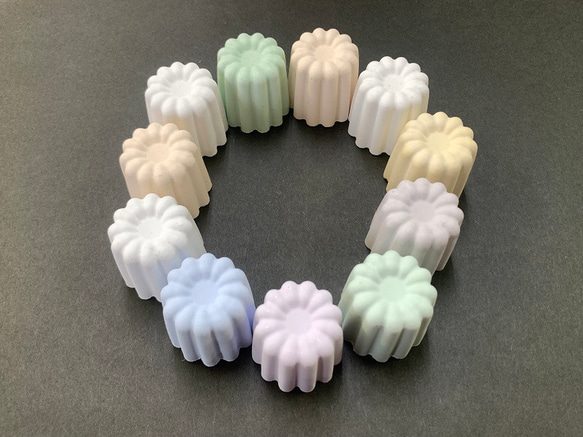 カヌレ型アロマストーン(2個セット・色はおまかせ) ディフューザー