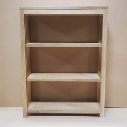 ナラ無垢材と突板を使用したオイル仕上げのオープンラック 棚