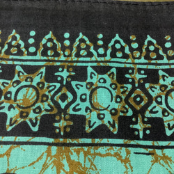 バティックプリントの布　ブルーグリーンバロン 2枚目の画像