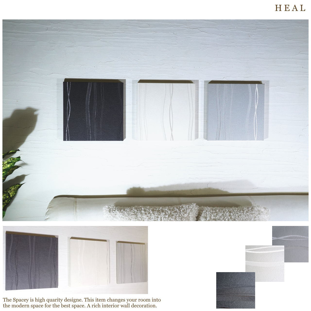 シンプルなファブリックパネル  木製ファブリックボード30.3カラーセット healspace 賃貸ＯＫ