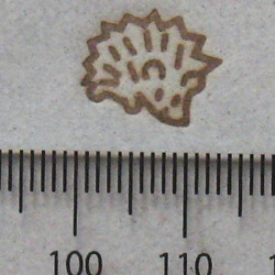 ハリネズミ焼印ミニ　直火式 3枚目の画像