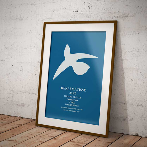 マティスのオマージュアート、切り絵の鳥、ジャパンディ、北欧