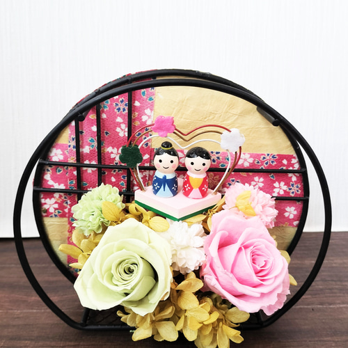 おひな様 ひし餅 プリザーブドフラワー ひな祭り プリザーブドフラワー