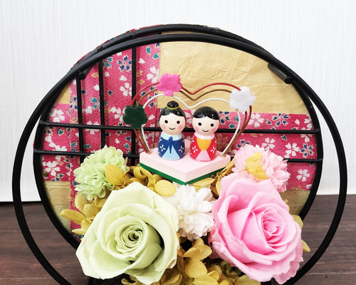 おひな様 ひし餅 プリザーブドフラワー ひな祭り プリザーブドフラワー