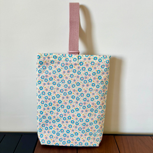 シューズバッグ 27×21×5.5 レトロフラワー 上履き入れ マチあり 上履き