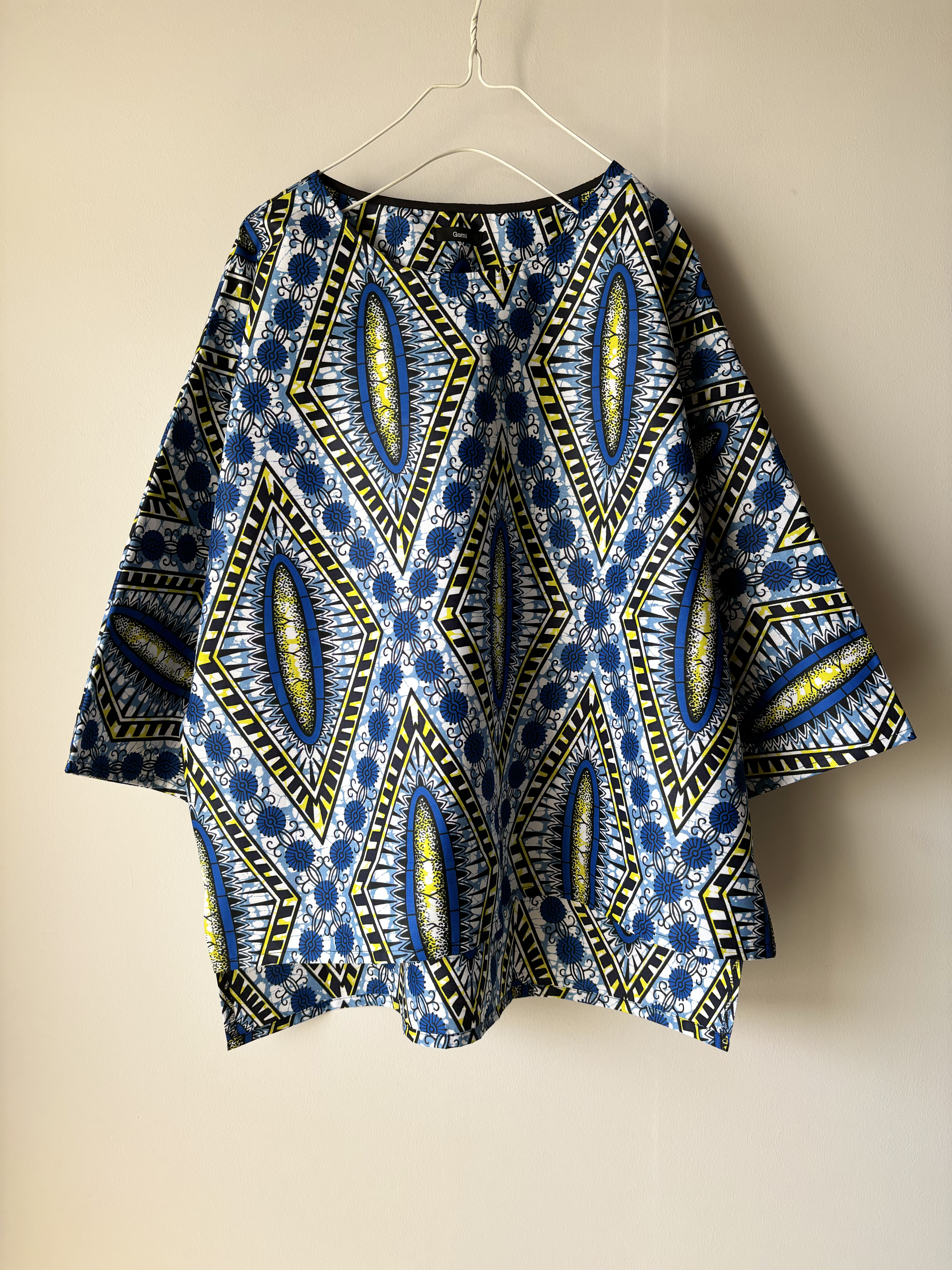 19☆アフリカンプリント☆ドルマンスリーブ☆クルーネック☆プルオーバー