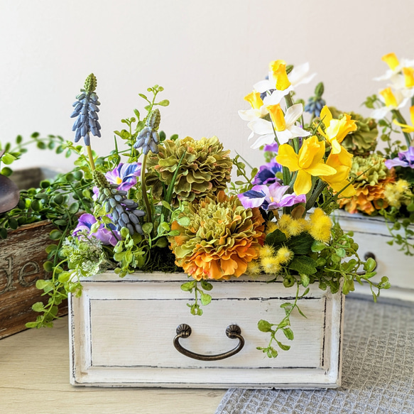 布花作品♡チャーミングな薔薇たち 産地直送 バラ花束 ミックスおまかせ（10本入り）／愛知 榊原