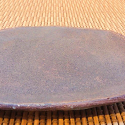 須恵器・四角い皿(大)・白・黒・ブラウン 2枚目の画像