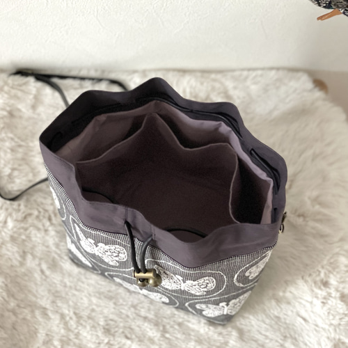 ⚮̈ミナペルホネン forest wing シプリバッグ 巾着ショルダーバッグ