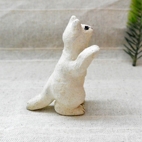 【美品】猫　白猫　招き猫　骨董　陶器　置物　インテリア　工芸品　美術品 エミール・ガレ 骨董 猫型置物『白猫』 | 東京書芸館公式通販