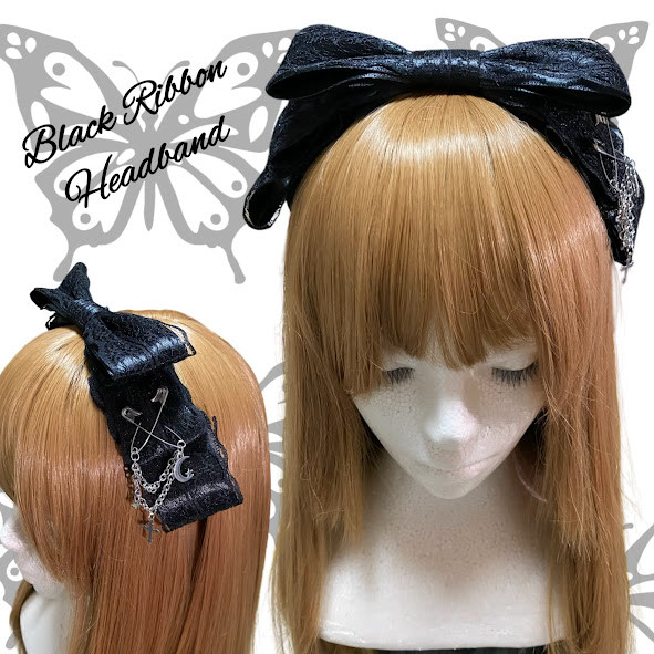 shushutong リボン　カチューシャ　ヘアバンド　ブラック shushutong リボン カチューシャ ヘアバンド ブラック