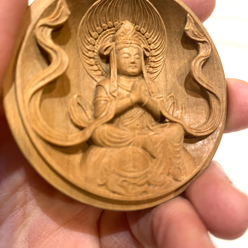 インド白檀で作った普賢菩薩の香合仏 彫刻 myougen 通販