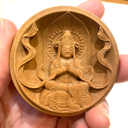 インド白檀で作った普賢菩薩の香合仏 彫刻 myougen 通販