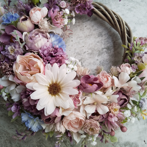 Jolie botanique＜ jardin de rose＞＊春＊フラワーリース＊玄関＊誕生