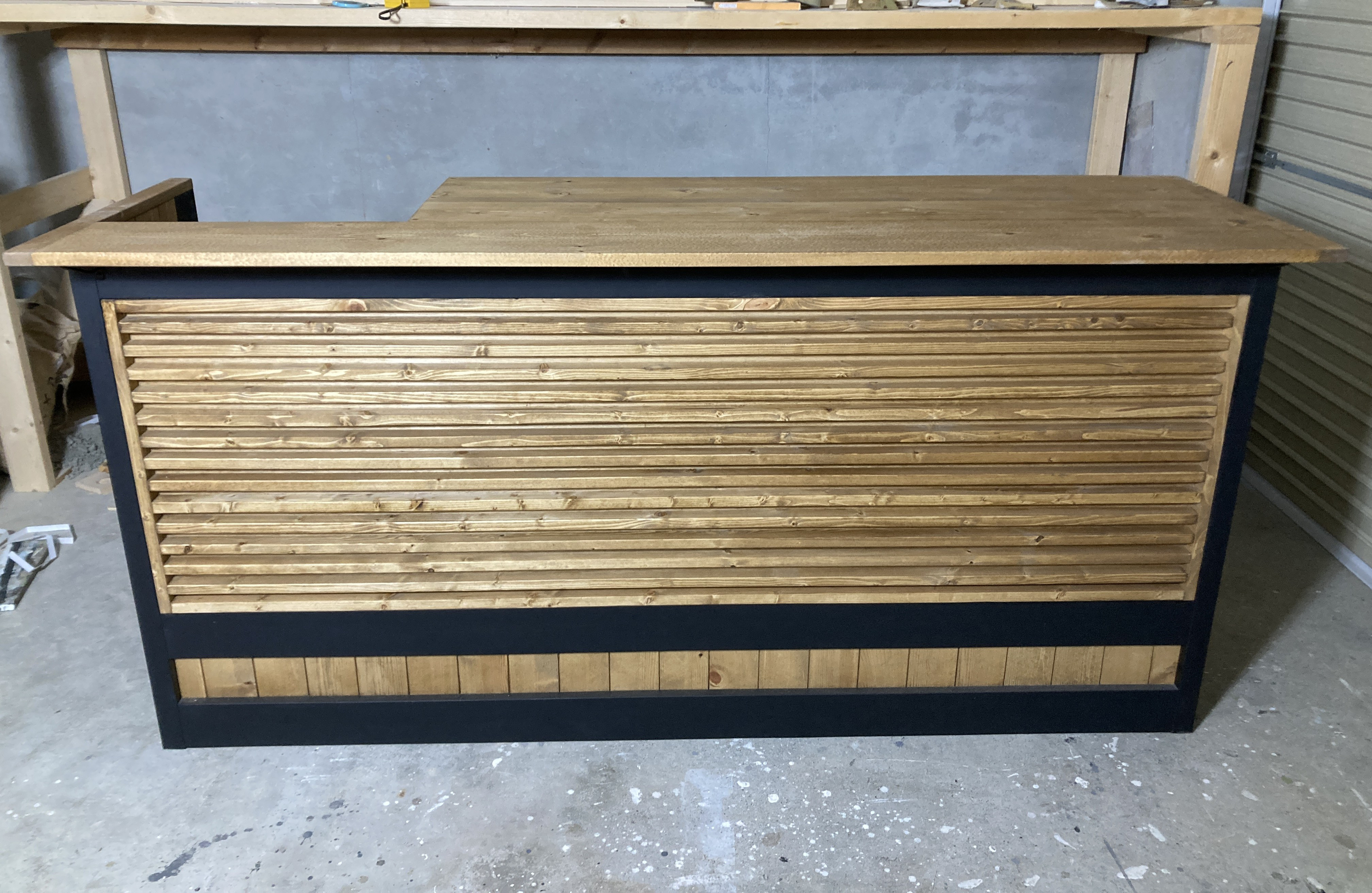 受注製作☆格子柄【レジカウンター】受付カウンターテーブル【1800】