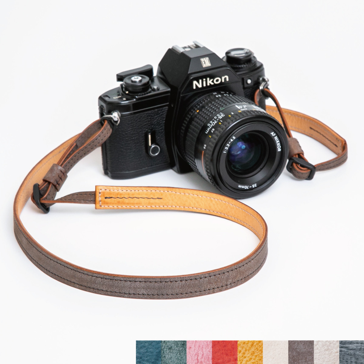 【ナチュラル×シンプル】イタリアンレザーのカメラストラップ【通常幅タイプ】 7,810円