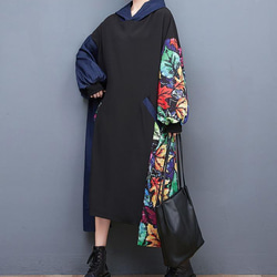 大きいサイズ ワンピース　パーカー　レディース 秋　冬 ロング　　新品 長袖　春 3枚目の画像