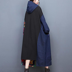 大きいサイズ ワンピース　パーカー　レディース 秋　冬 ロング　　新品 長袖　春 2枚目の画像