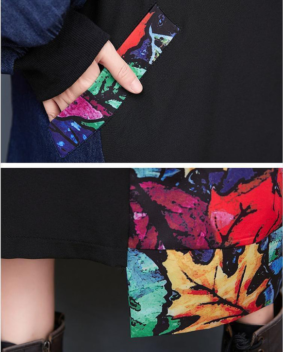 大きいサイズ ワンピース　パーカー　レディース 秋　冬 ロング　　新品 長袖　春 10枚目の画像