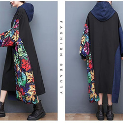 大きいサイズ ワンピース　パーカー　レディース 秋　冬 ロング　　新品 長袖　春 7枚目の画像