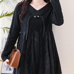 大きいサイズ トップス　チュニック　レディース 秋冬　春 新品 長袖 2枚目の画像