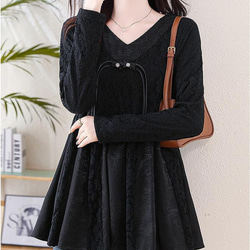 大きいサイズ トップス　チュニック　レディース 秋冬　春 新品 長袖 3枚目の画像