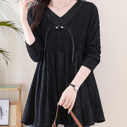 大きいサイズ トップス　チュニック　レディース 秋冬　春 新品 長袖 5枚目の画像