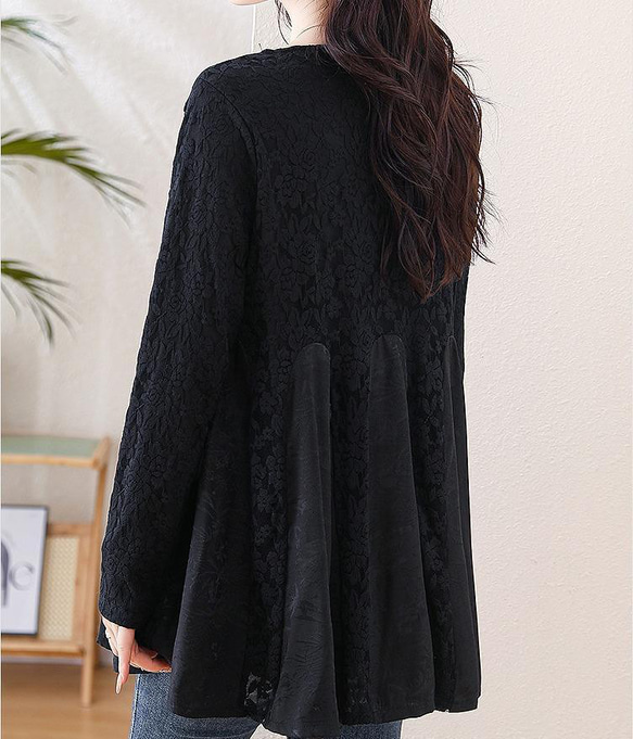 大きいサイズ トップス　チュニック　レディース 秋冬　春 新品 長袖 4枚目の画像