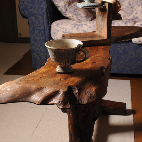 流木と一枚板のサイドテーブル102050 サイドテーブル あづき