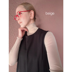 3色あり❤️M＆L❤️型崩れしにくい高収縮のメローシアートップス❤️大人モード❤️BLACK &IVORY＆BEIGE 8枚目の画像