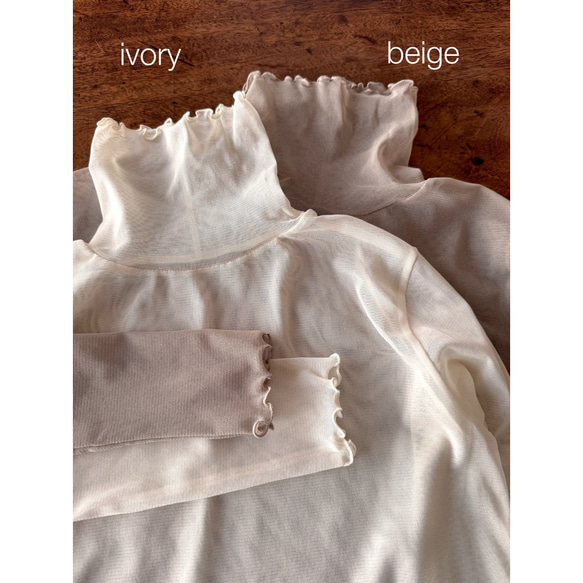 3色あり❤️M＆L❤️型崩れしにくい高収縮のメローシアートップス❤️大人モード❤️BLACK &IVORY＆BEIGE 6枚目の画像