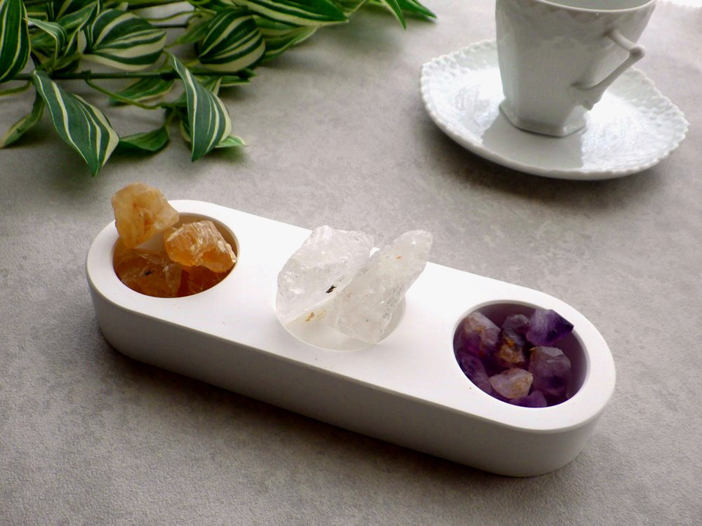 【セット販売】【Bセット】天然石のアロマディフューザー ■ アロマストーンポット 天然石3種