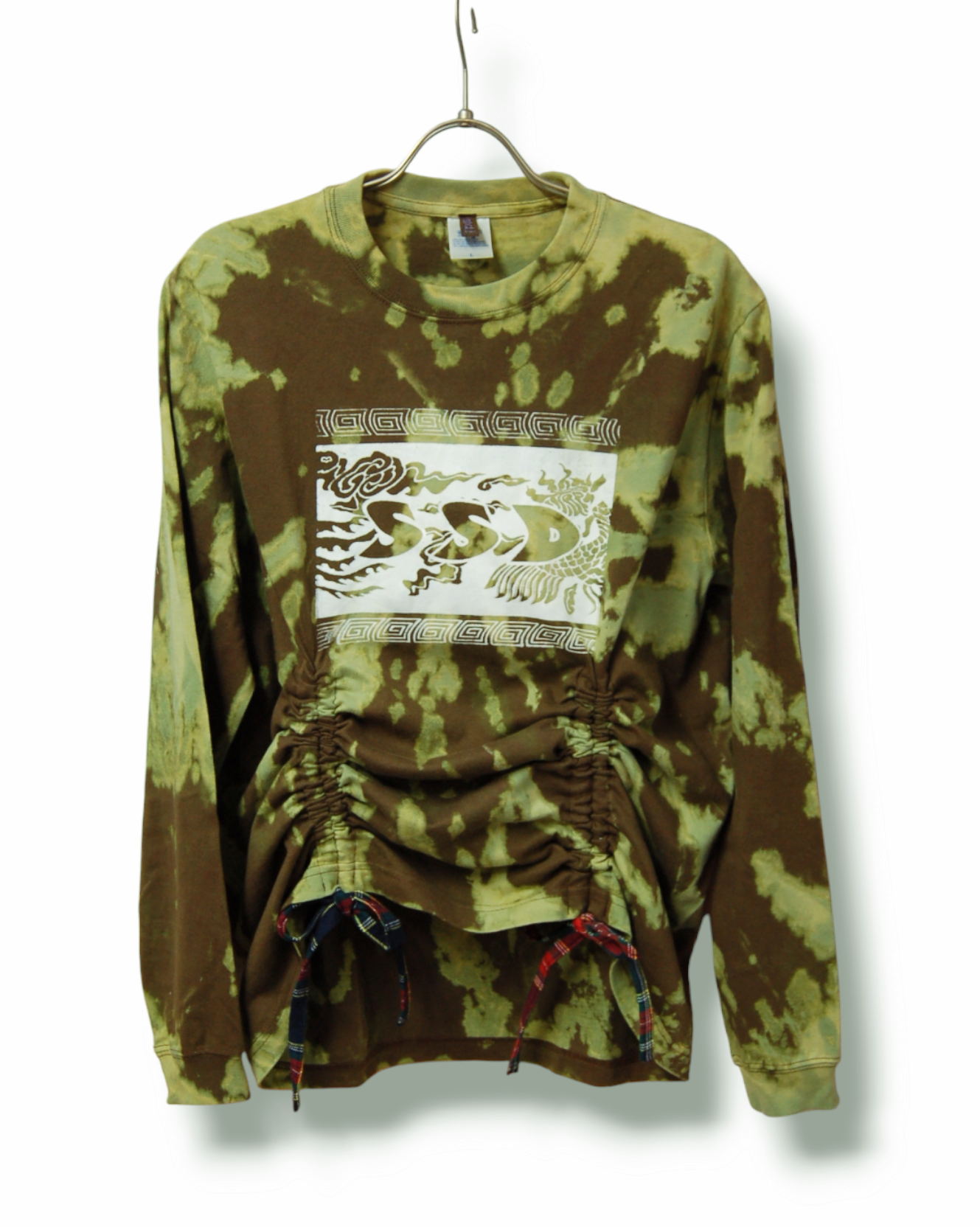 SSD　CHINA　タイダイブリーチ染め　絞りlongsleeve　T