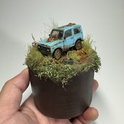 湖畔のスクラップ車　レジンジオラマ 湖畔のスクラップ車 レジンジオラマ