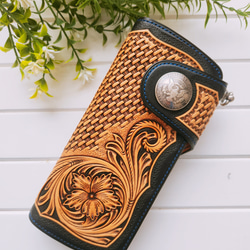 カービングロングウォレット【3】 長財布 Ken Leathercraft 通販