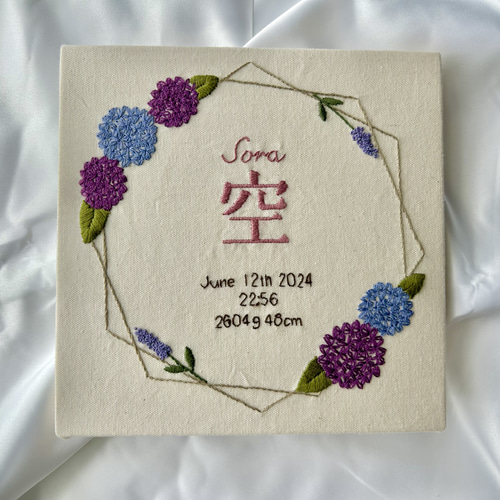 フルオーダー】刺繍命名書 雑貨・その他 Linola 通販 18876940｜Creema