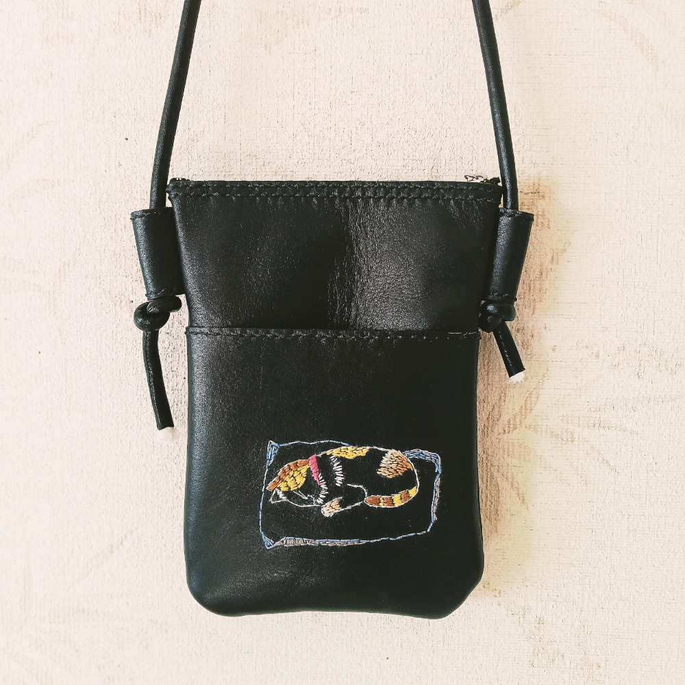 「すまん寝」猫のお散歩サッコシュ