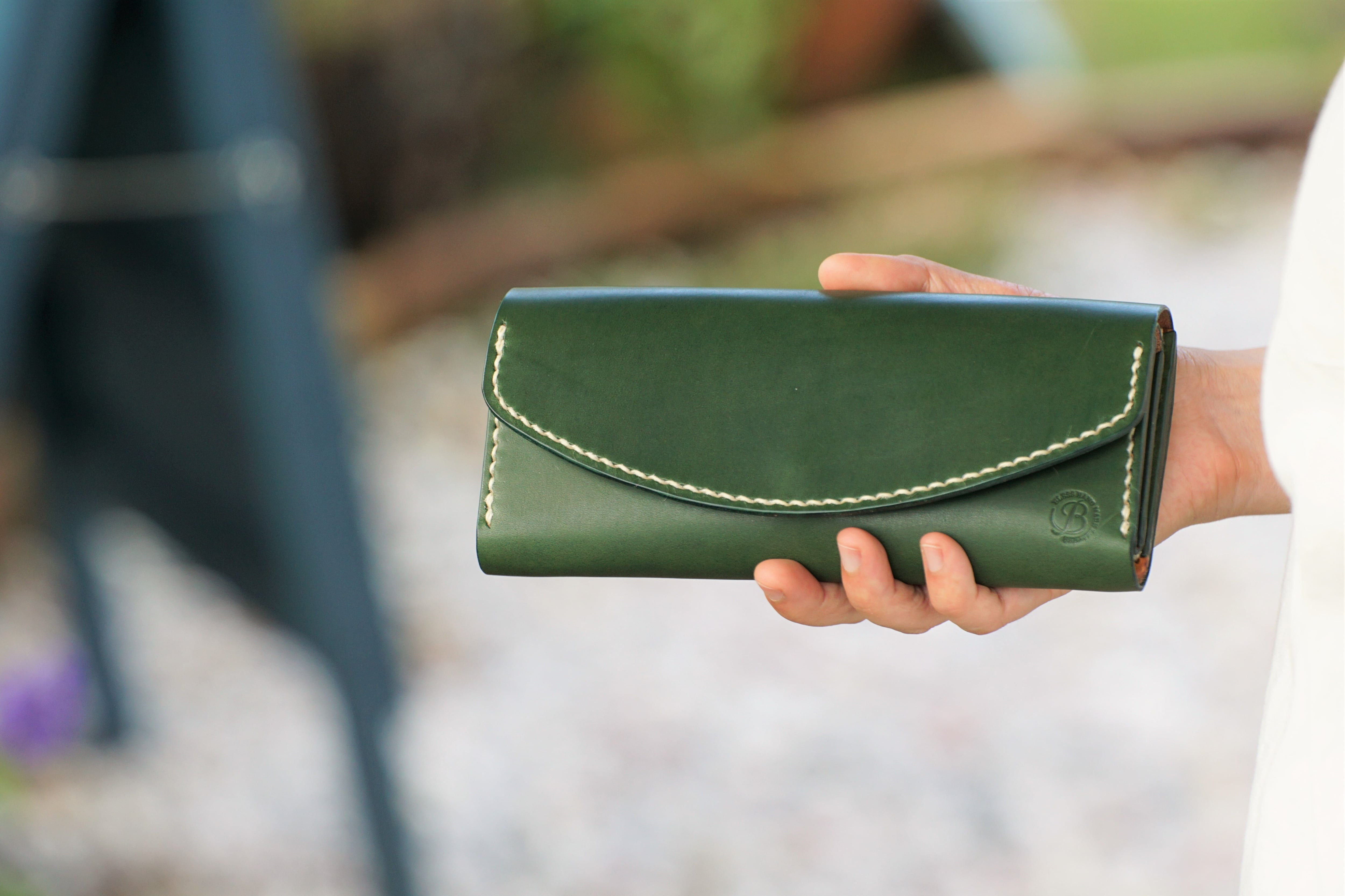 ＜受注製作＞本革 長財布（グリーン） 27,885円