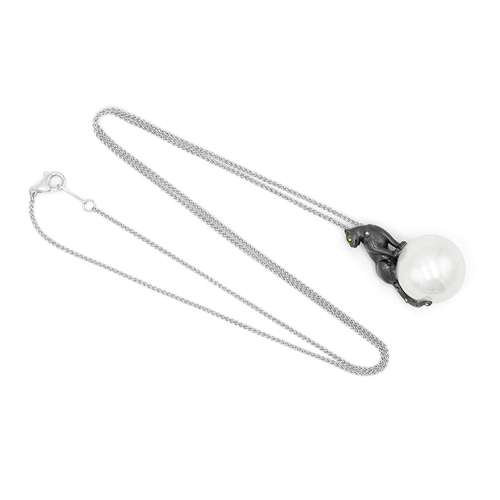 ミッドナイトパンサー パールネックレス 即発送可 20250121-023