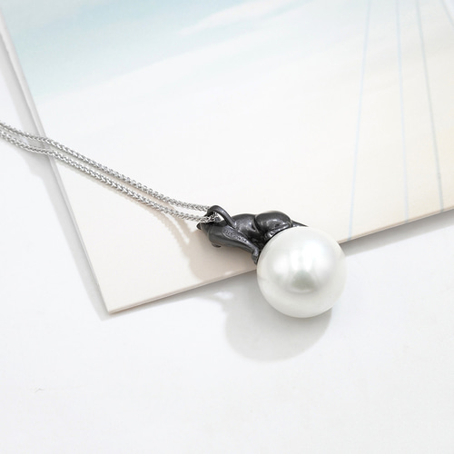 ミッドナイトパンサー パールネックレス 即発送可 20250121-023