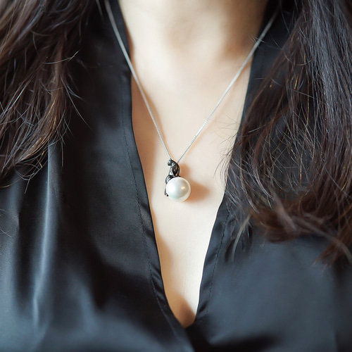 ミッドナイトパンサー パールネックレス 即発送可 20250121-023