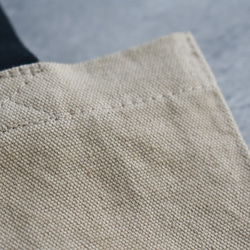 A4入るサブバッグ(持ち手ショート)/エコバッグ/綿麻ダメージダイド/国産生地 11枚目の画像