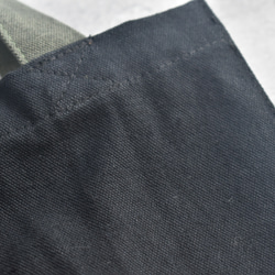 A4入るサブバッグ(持ち手ショート)/エコバッグ/綿麻ダメージダイド/国産生地 12枚目の画像