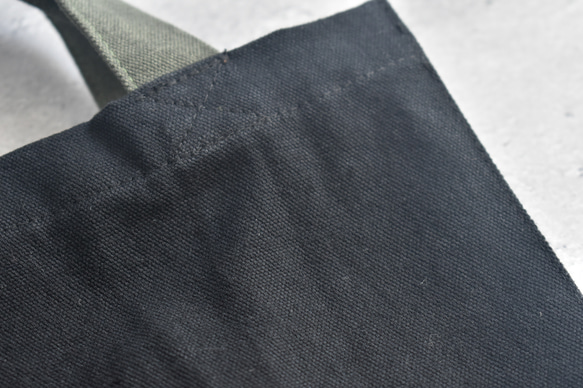 A4入るサブバッグ(持ち手ショート)/エコバッグ/綿麻ダメージダイド/国産生地 12枚目の画像